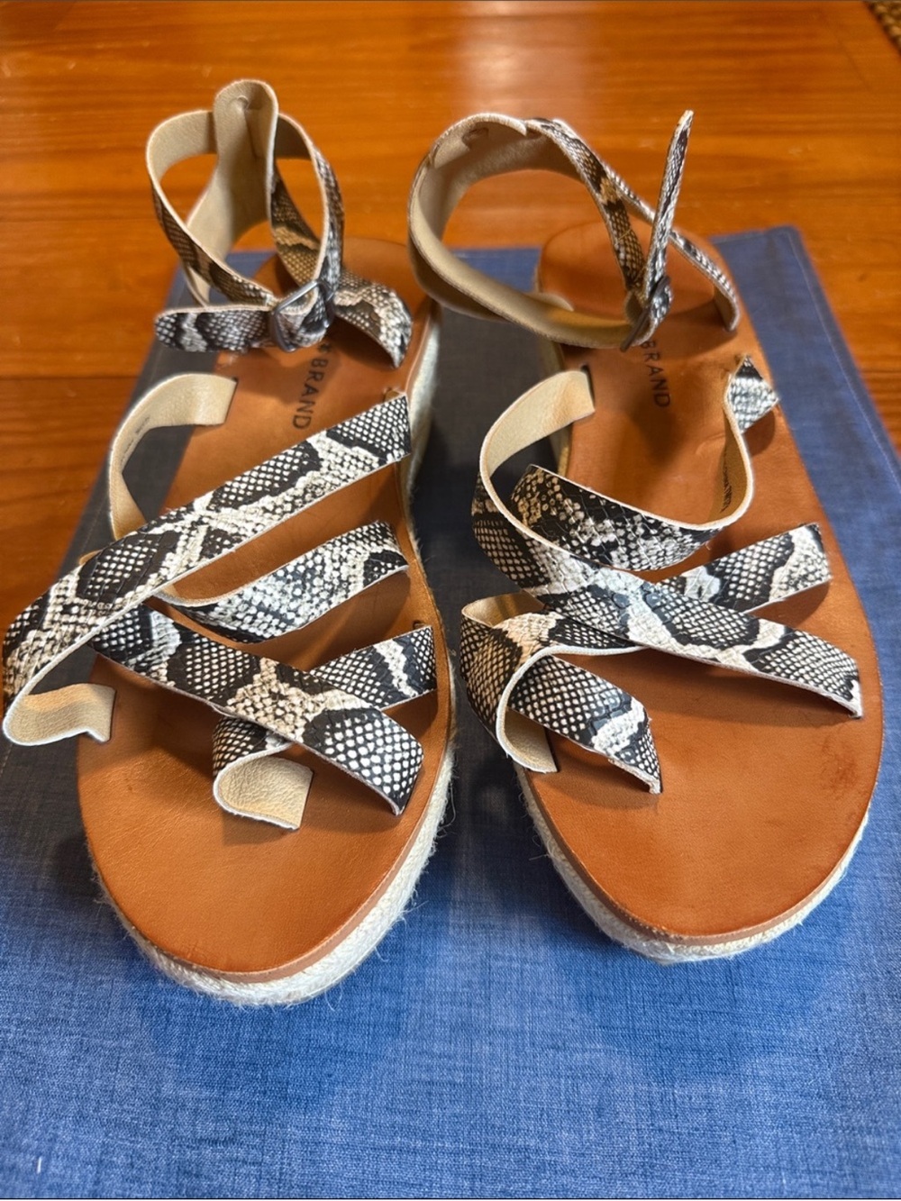 Lucky Brand Jakina Espadrille Snake Print Sandals Size  7